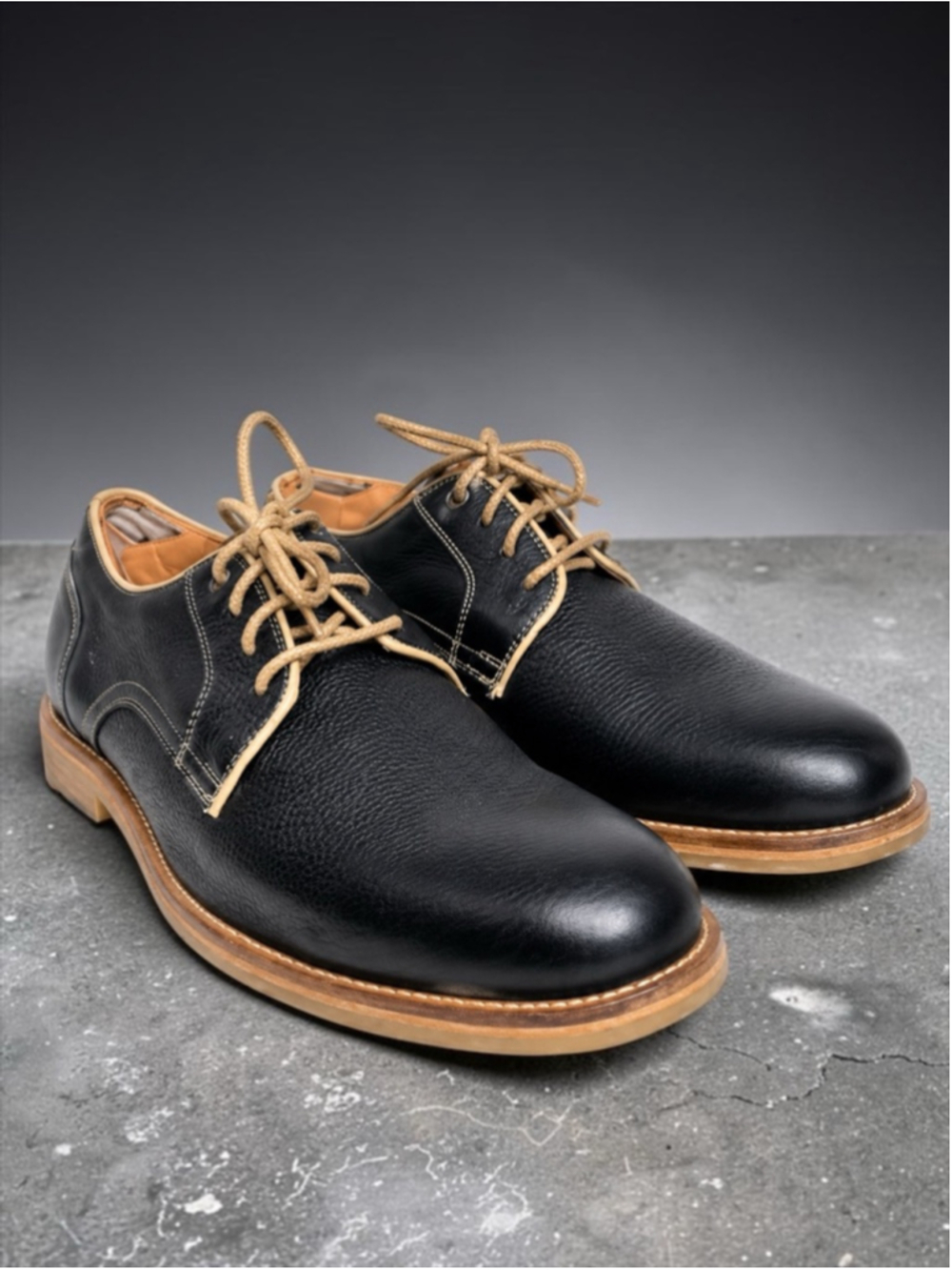Johnston & Murphy Howell Plain Toe Leather Oxfords – Men’s Size 9.5